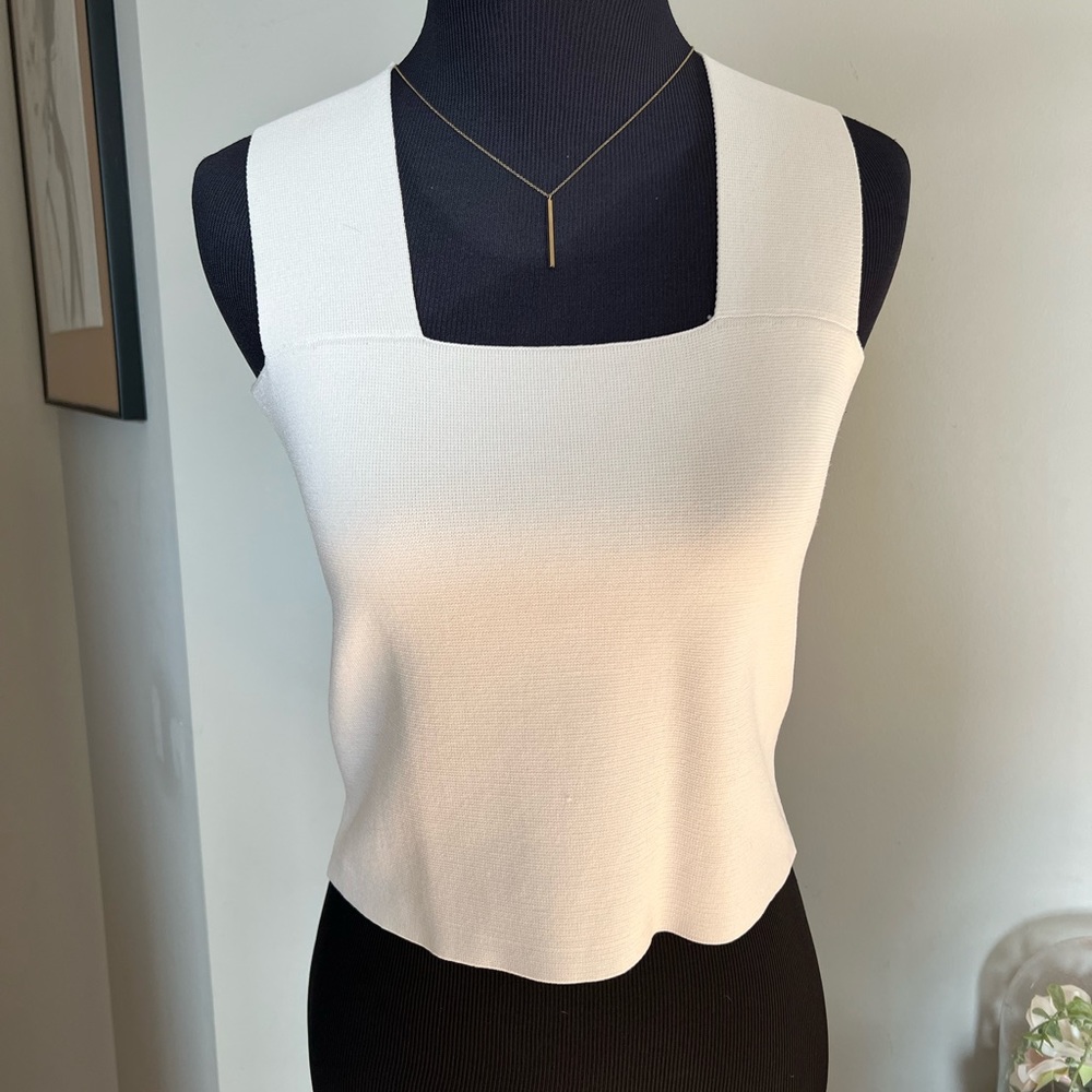 House of Harlow 1960 Knit Sweater Tank, White, size S EUC